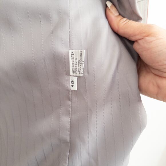 E.J. Samuel Plaid Single Breasted Blazer Size 42R NWT - Picture 13 of 13